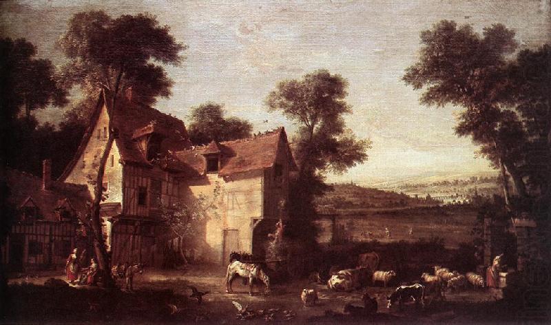 OUDRY, Jean-Baptiste Farmhouse china oil painting image